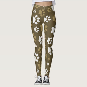 Paw Print Pattern Leggings for Women