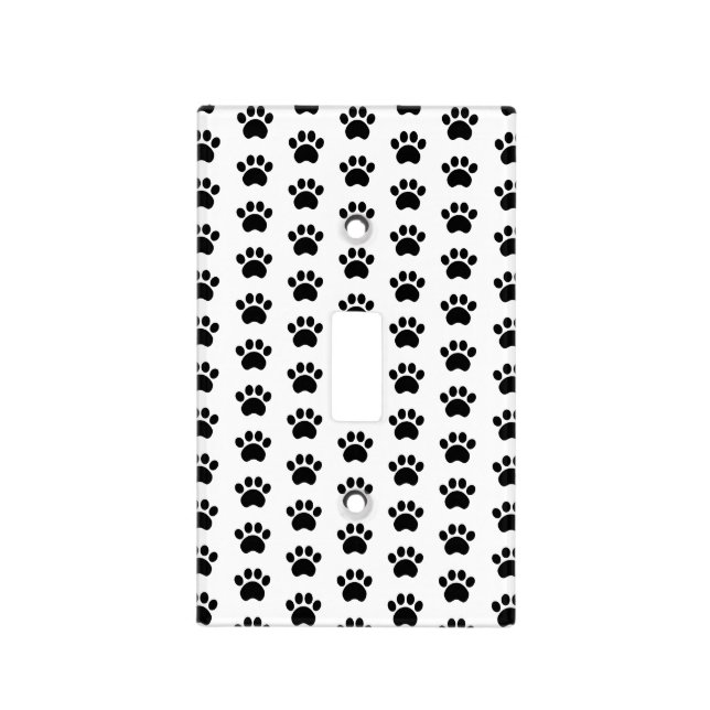 Paw Print Pattern Light Switch Cover (Front)