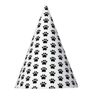 Paw Print Pattern Party Hat