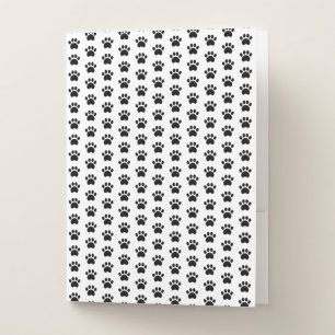 Paw Print Pattern Pocket Folder