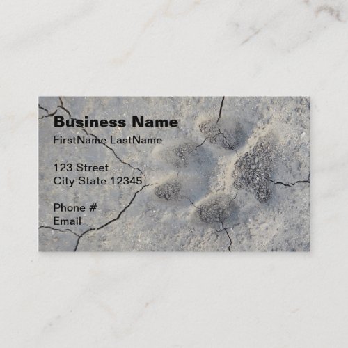 paw print pet business card