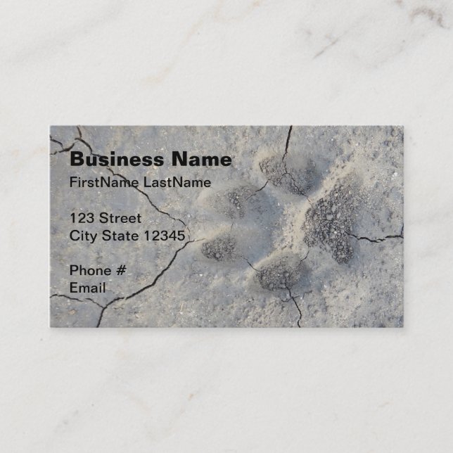 paw print pet business card (Front)