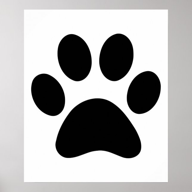 Paw Print, Pet Lover Sign, Pet Sign, Cat Lovers Poster (Front)