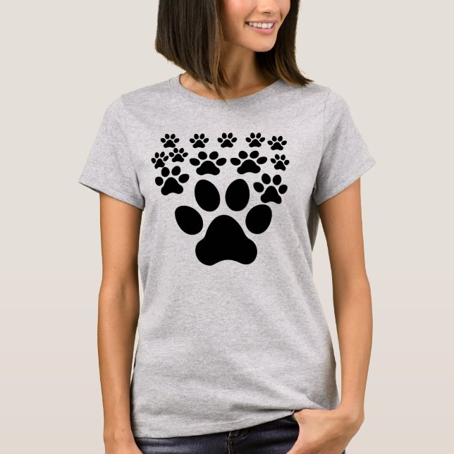 Paw Print, Pet Lover  T-Shirt (Front)