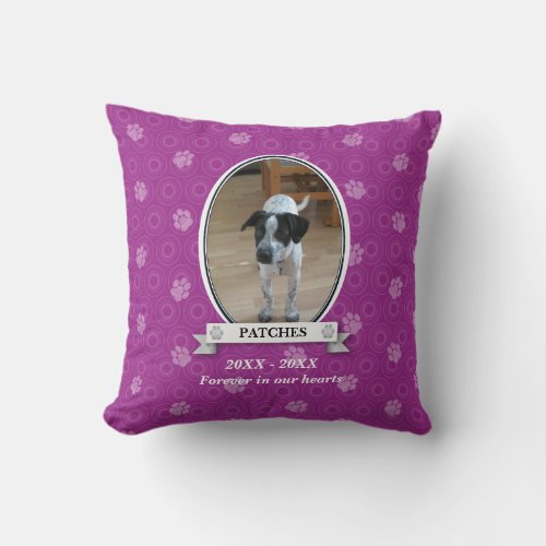 Paw Print Pet Memorial American MoJo Pillow