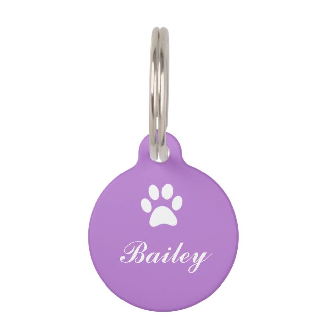 Paw Print Pet Tag (Front)