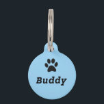 Paw Print Pet Tag<br><div class="desc">Paw Print Pet Tag</div>