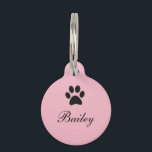 Paw Print Pet Tag<br><div class="desc">Paw Print Pet Tag</div>