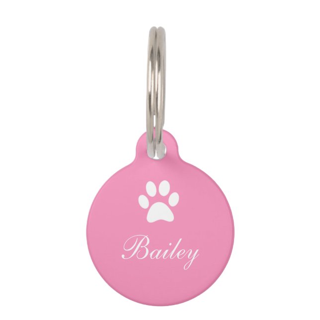 Paw Print Pet Tag (Front)