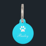 Paw Print Pet Tag<br><div class="desc">Paw Print Pet Tag</div>