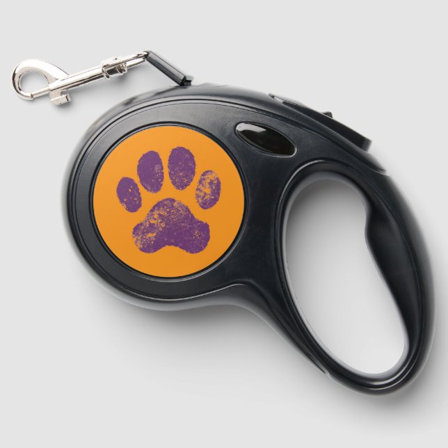 Paw Print Retractable Pet Leash (Front)