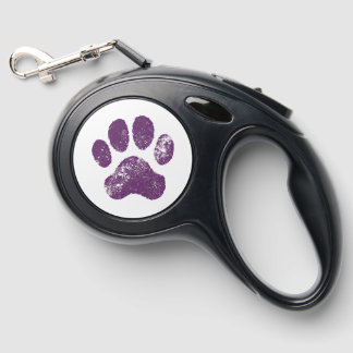 Paw Print Retractable Pet Leash