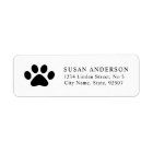 Paw Print Return Address Label