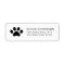 Paw Print Return Address Label