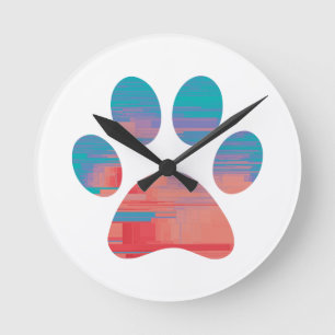 Paw Print              Round Clock