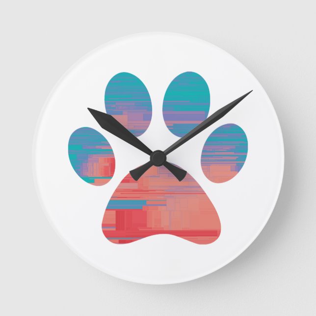 Paw Print              Round Clock (Front)