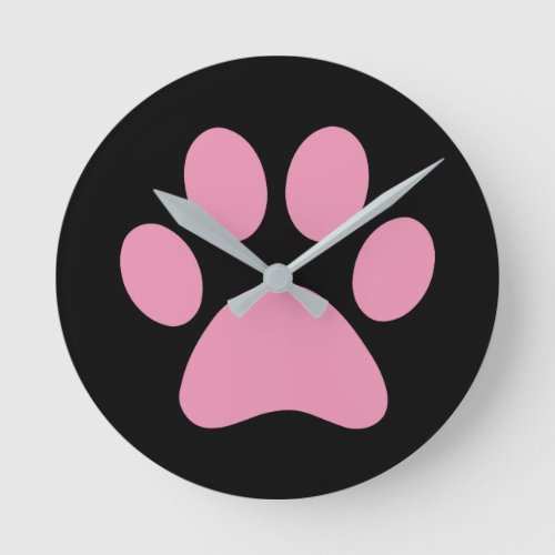 Paw Print          Round Clock