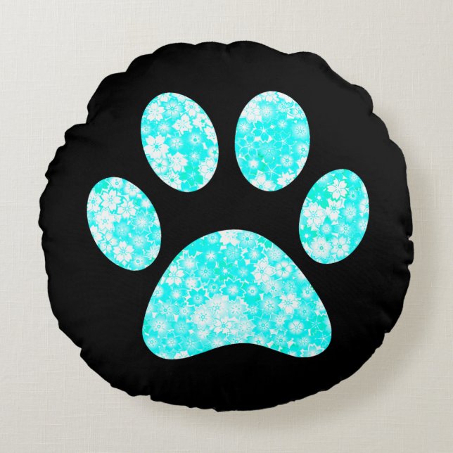 Paw Print   Round Pillow (Front)