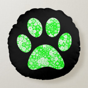 Paw Print  Round Pillow