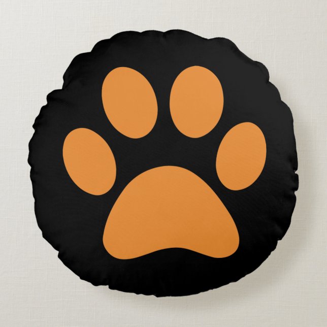 Paw Print   Round Pillow (Front)