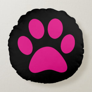 Paw Print  Round Pillow
