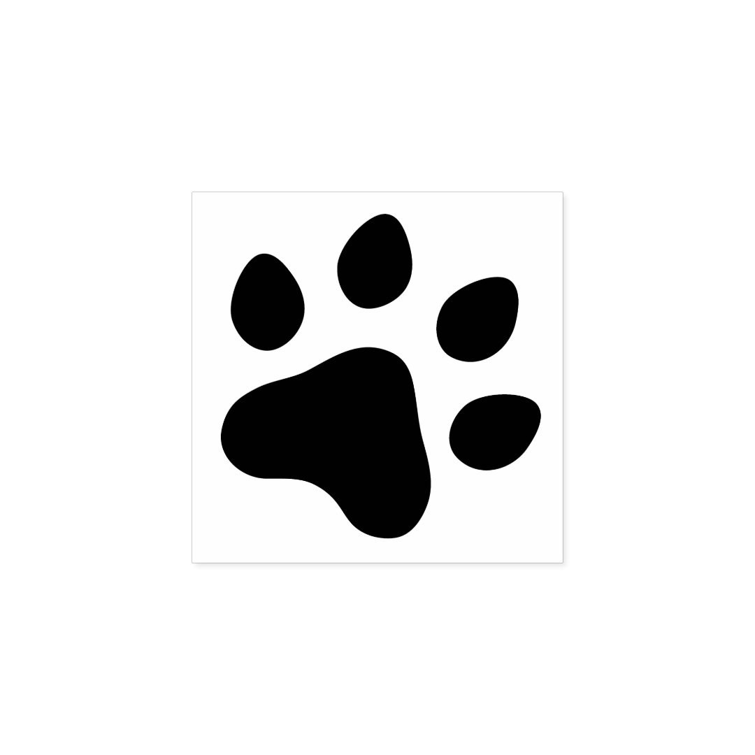 Paw print rubber stamp | Zazzle