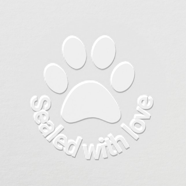 Paw Print Sealed with love Embosser (Design)