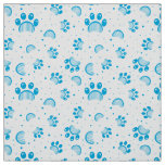 Paw print seamless pattern fabric