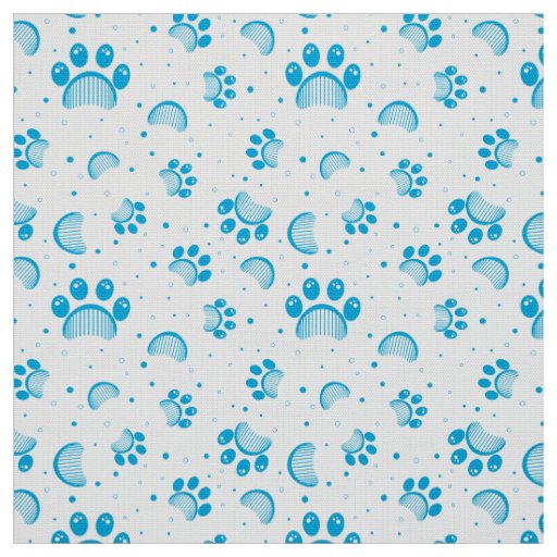 Paw print seamless pattern fabric