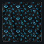 Paw print seamless pattern in blue and black color bandana<br><div class="desc">Paw print seamless pattern in blue and black color</div>