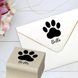 Wolf Coyote Paw Print Self-Inking Rubber Stamp for Stamping Crafting  Planners