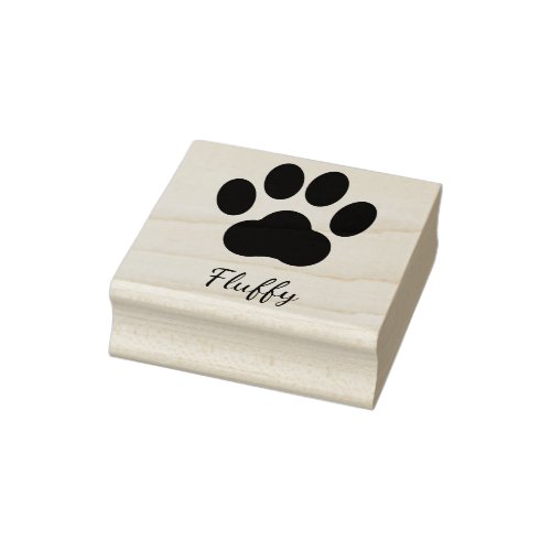 Paw Print Signature Rubber Stamp