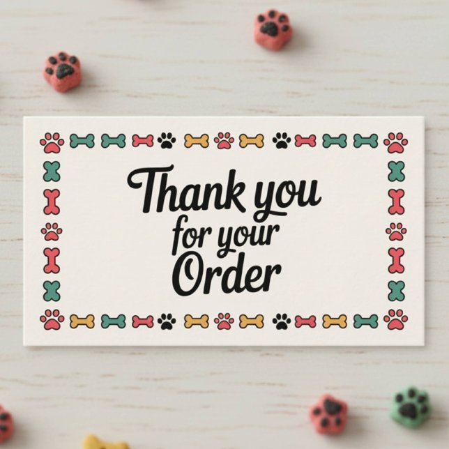 Paw Print Small Business Thank You Business Card (Creator Uploaded)