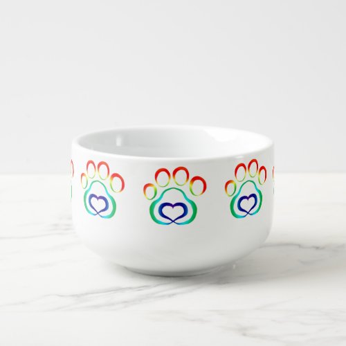 Paw Print Soup Bowl Mug
