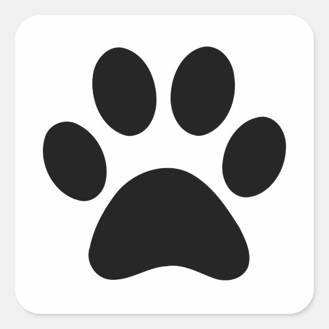 PAW PRINT SQUARE STICKER (Front)