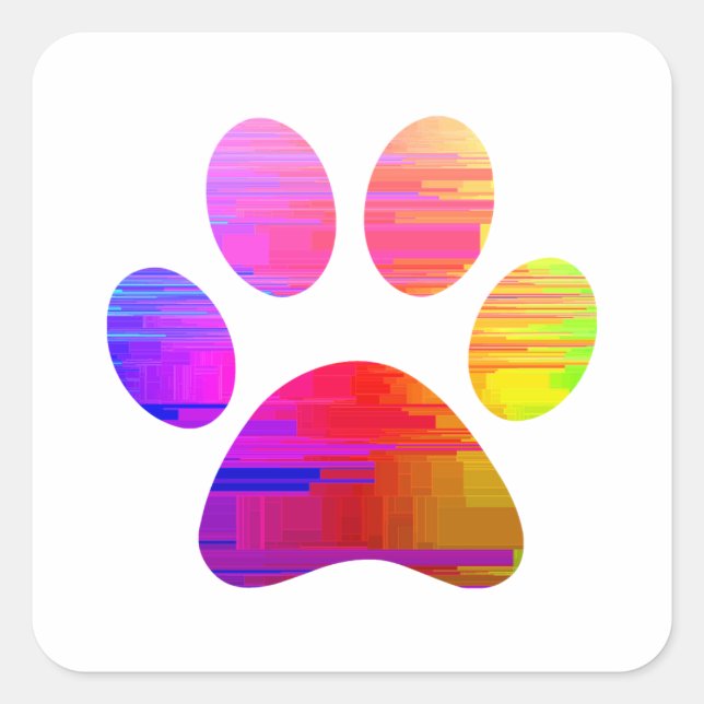 Paw Print             Square Sticker (Front)