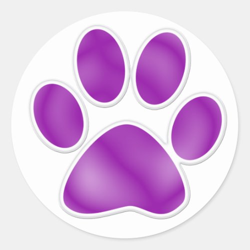 Paw Print _ SRF Classic Round Sticker