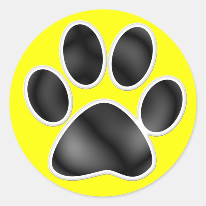 Paw Print   SRF Round Sticker