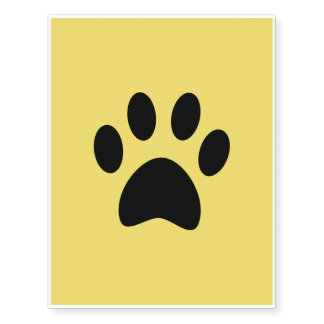 Paw Print Temporary Tattoo