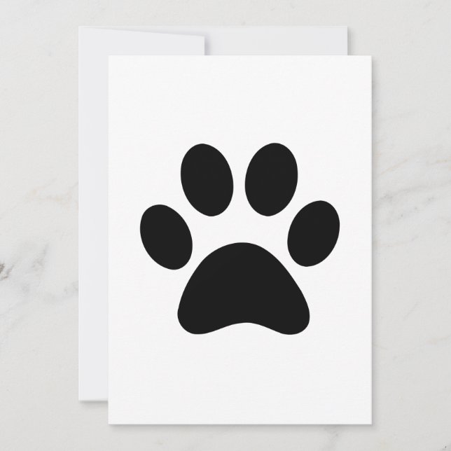 PAW PRINT THANK YOU CARD (Front)