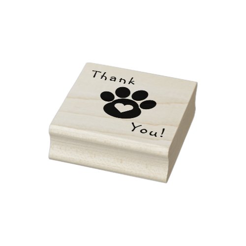 Paw Print Thank You Stamp