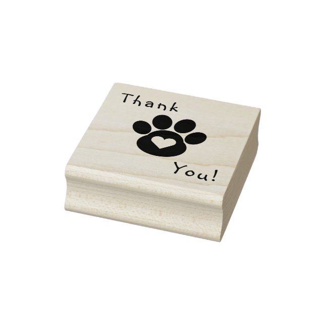 Paw Print Thank You Stamp (Stamp)