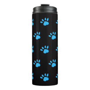Paw Print Thermal Tumbler (Black & Blue)