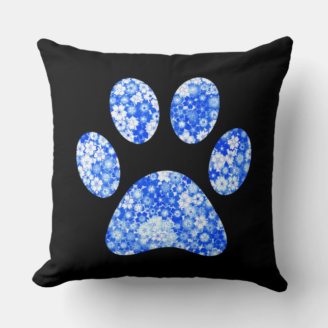Paw Print  Throw Pillow (Front)