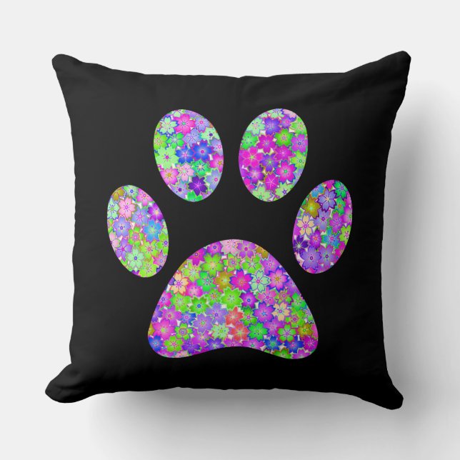 Paw Print   Throw Pillow (Front)
