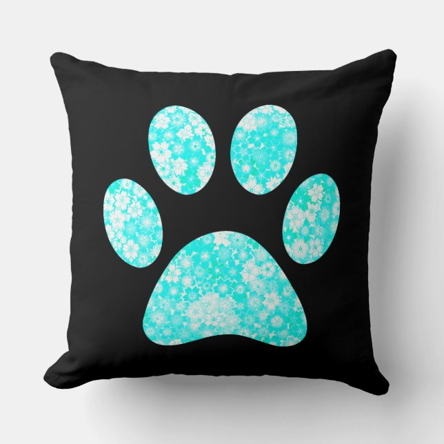 Paw Print  Throw Pillow (Front)