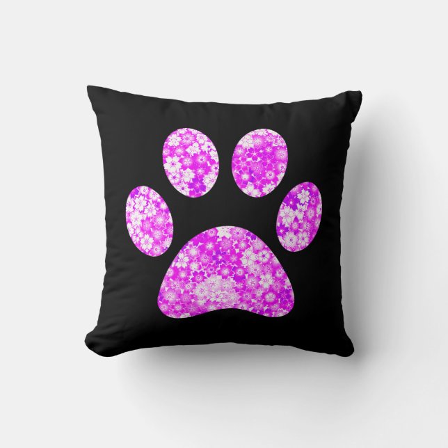 Paw Print   Throw Pillow (Front)