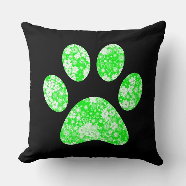 Paw Print   Throw Pillow (Front)