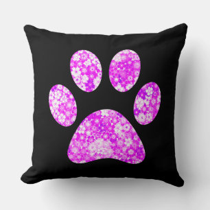 Paw Print Throw Pillow