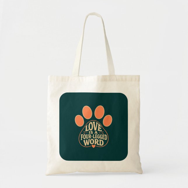 Paw Print Typography Pet Owner Gift Bag (Front)